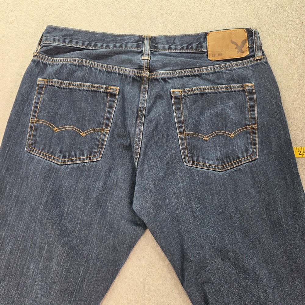 American Eagle Outfitters Bootcut Jeans Mens 34x32 Blue Med Wash Denim - Picture 15 of 16